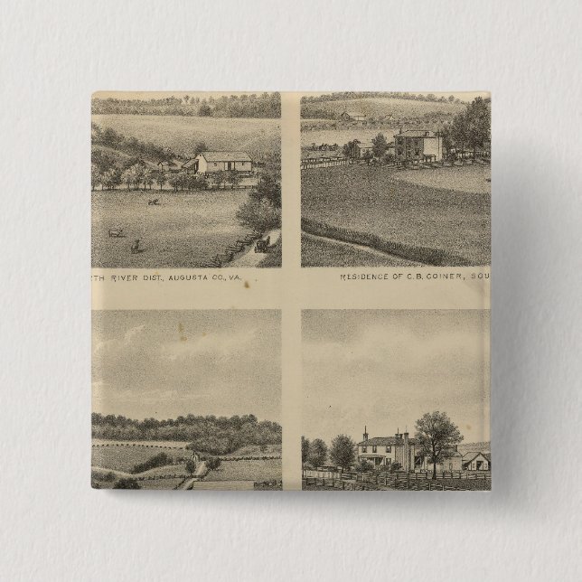 Augusta County residences 15 Cm Square Badge (Front)