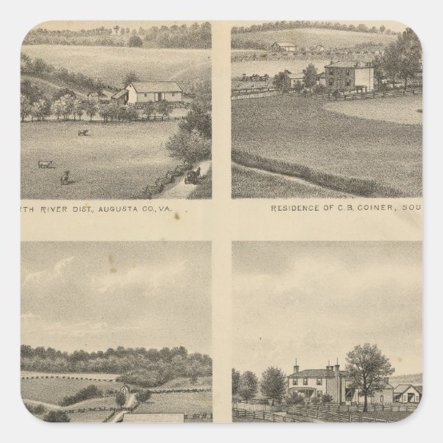 Augusta County residences Square Sticker (Front)