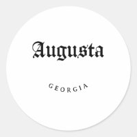 Augusta Georgia Black Font