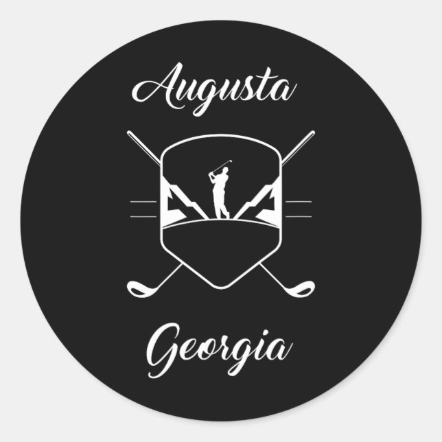 Augusta Georgia Golf  Classic Round Sticker (Front)