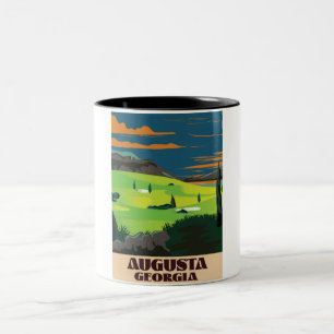 Augusta Georgia Golf poster Two-Tone Coffee Mug
