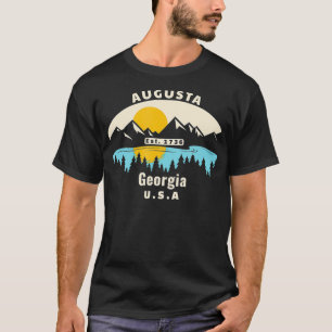 Augusta Georgia Souvenir Mountain Sunset River T-Shirt