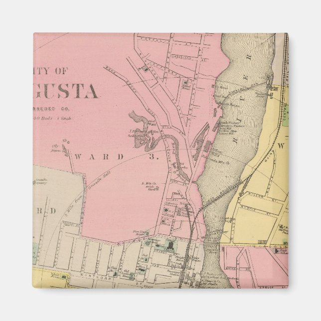 Augusta, Kennebec Co Magnet (Front)