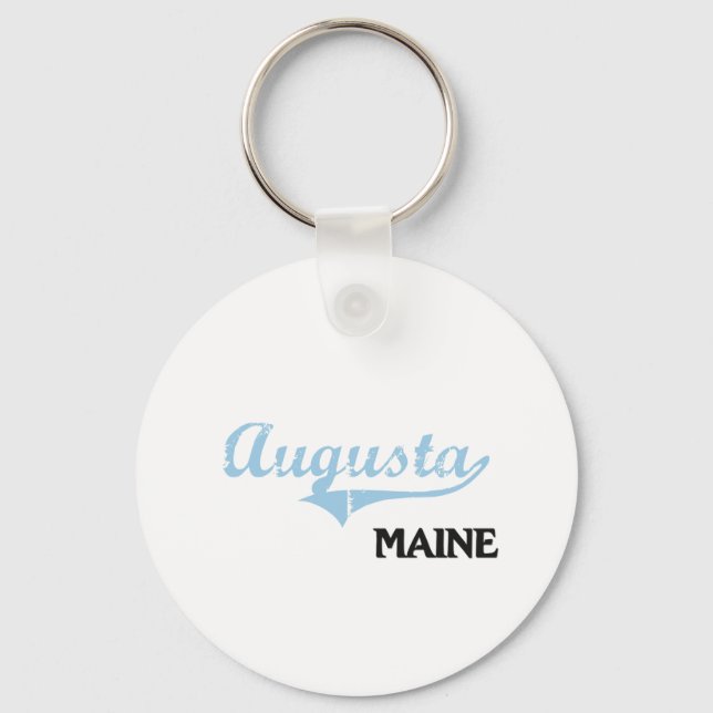 Augusta Maine City Classic Key Ring (Front)