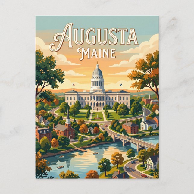 Augusta, Maine Postcard (Front)