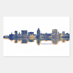 Augusta Skyline Rectangular Sticker