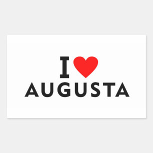 Augusta United States America USA love city heart Rectangular Sticker