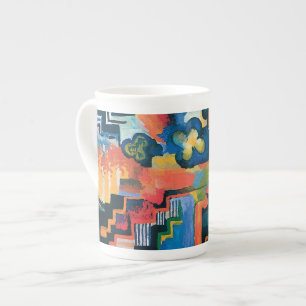 Auguste Macke - Homage To Bach Abstract Modern Art Bone China Mug