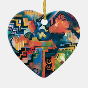 Auguste Macke - Homage To Bach Abstract Modern Art Ceramic Tree Decoration
