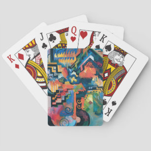 Auguste Macke - Homage To Bach Abstract Modern Art Playing Cards