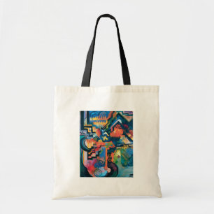Auguste Macke - Homage To Bach Abstract Modern Art Tote Bag