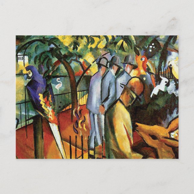 Auguste Macke - Zoological Garden Animal Lover Postcard (Front)