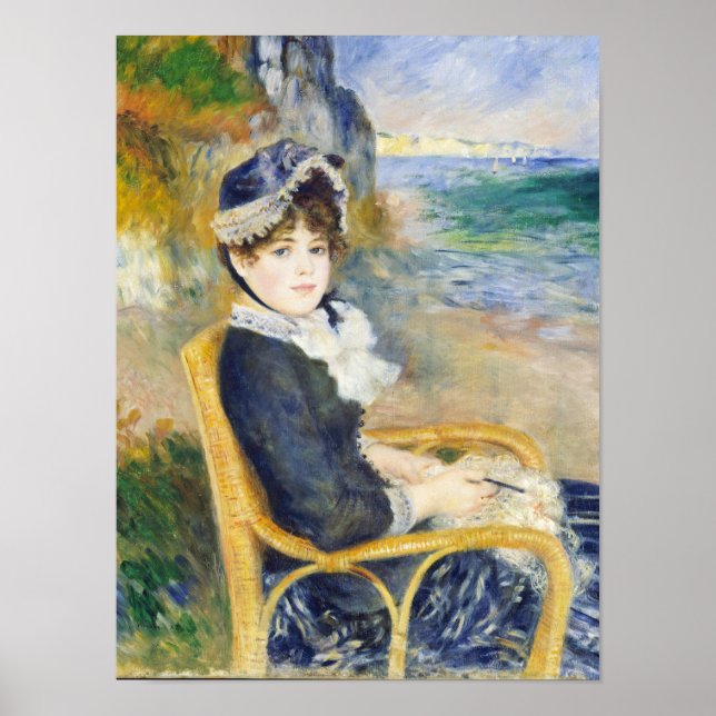 Auguste Renoir By The Seashore Art Poster (Front)