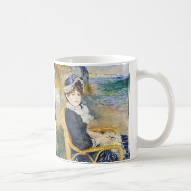 Auguste Renoir By The Seashore Woman Portrait Coffee Mug (Right)