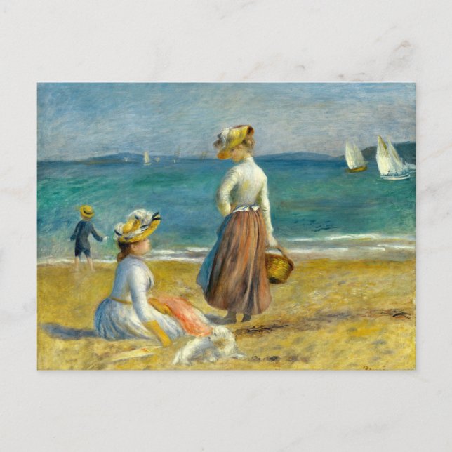 Auguste Renoir Figures on the Beach Postcard (Front)