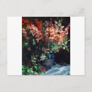 Auguste Renoir - Gladioli In A Vase Postcard