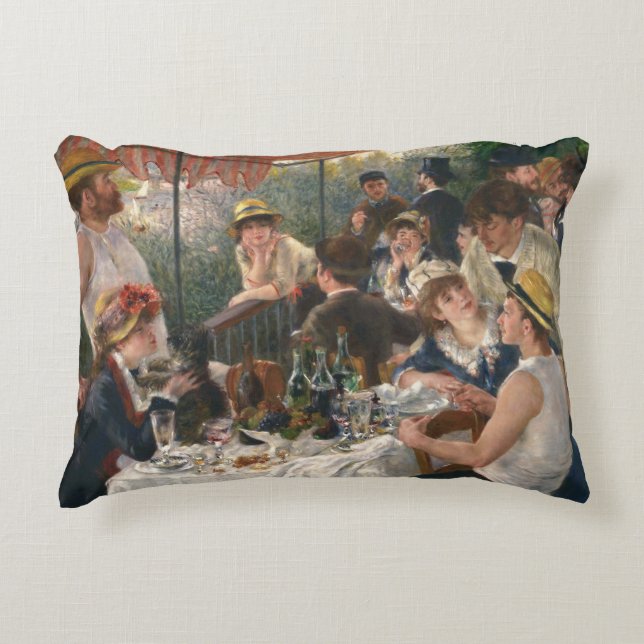 Auguste Renoir - Luncheon of the Boating Party Decorative Cushion (Front)