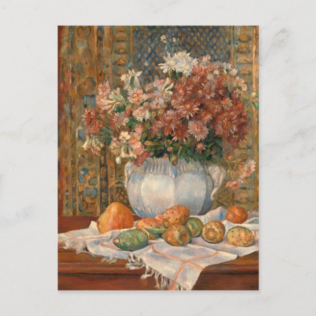Auguste Renoir Still Life with Flowers and Prickly Postcard (Front)