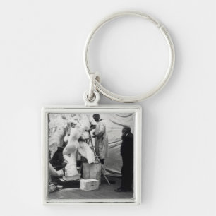 Auguste Rodin in his Paris studio Key Ring