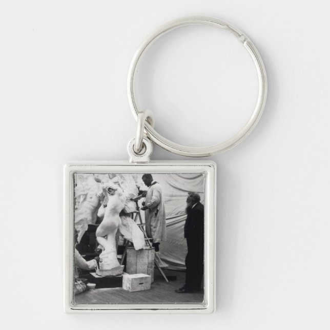 Auguste Rodin  in his Paris studio Key Ring (Front)