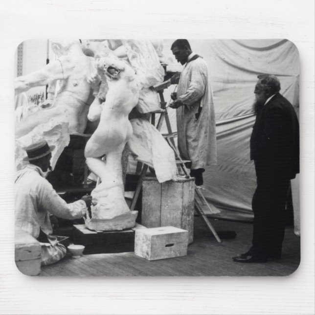 Auguste Rodin  in his Paris studio Mouse Pad (Front)