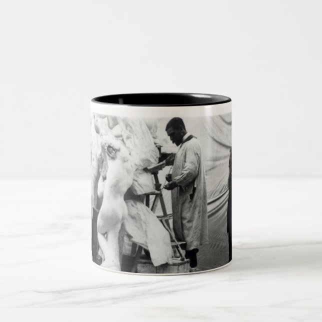 Auguste Rodin  in his Paris studio Two-Tone Coffee Mug (Center)