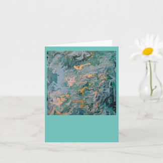 Augustus - acrylic pour painting 11" by 14" card