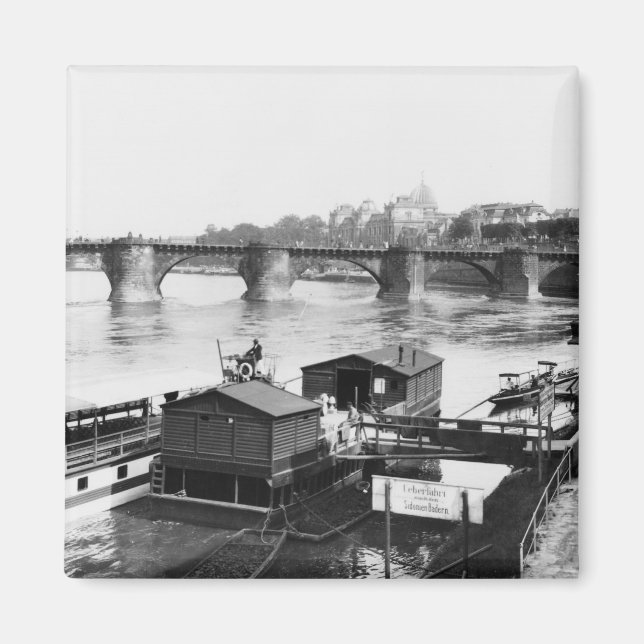 Augustus Bridge, Dresden, c.1910 Magnet (Front)