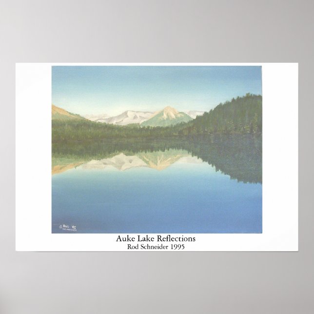 Auke Lake Reflections Poster (Front)