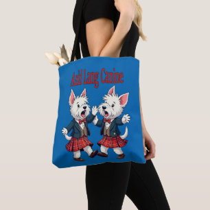 Auld Lang Canine West Highland Terrier Ceilidh Tote Bag