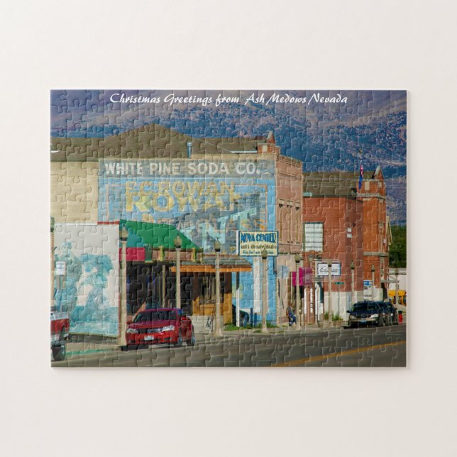 Aultman Street Ely Nevada.Christmas Greetings Jigsaw Puzzle (Horizontal)