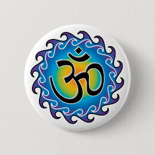 Aum 6 Cm Round Badge