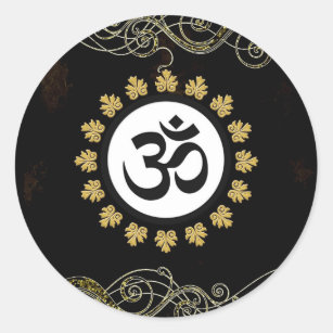 Aum - Om - Hindu Sacred Symbol Classic Round Sticker