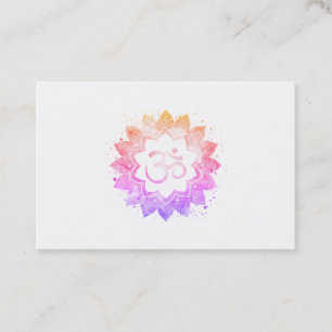 *~* Aum OMNew Age Lotus Flower Mandala Buddhist Business Card