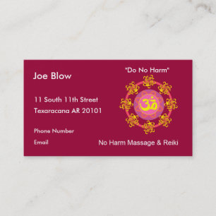 Aum or Om Symbol in yellows & pinks Appointment Card