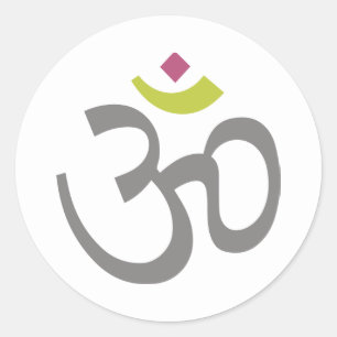 Aum sign classic round sticker