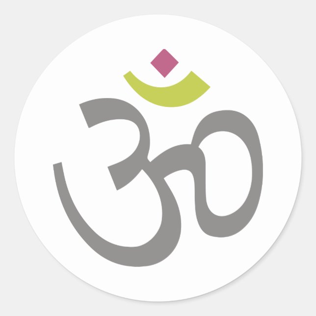 Aum sign classic round sticker (Front)