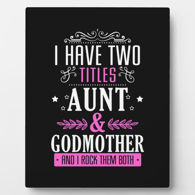 Aunt And Godmother Plaque (Front)
