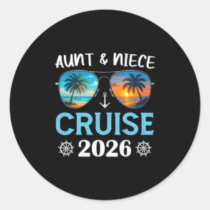Aunt And Niece Cruise 2026 Family Group Matching C Classic Round Sticker