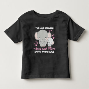 Aunt and Niece Love Auntie Family Elephant Hearts Toddler T-Shirt