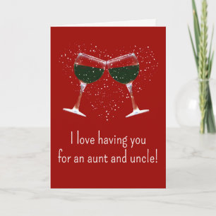 Aunt and Uncle Valentine's Day Funny Wine Card