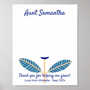 Aunt Appreciation DIY Handprint Art Template Poster