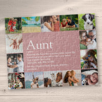 Aunt, Auntie Definition 14 Photo Collage Pink Fun