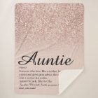 Aunt Auntie Definition Script Rose Gold Glitter