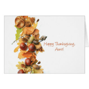 Aunt autumn border thanksgiving greeting