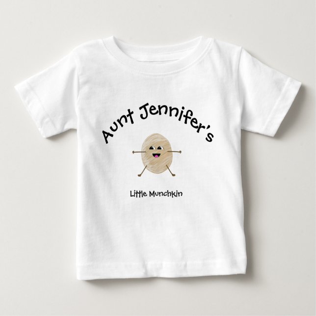 Aunt Baby Clothes Little Munchkin Template Baby T-Shirt (Front)