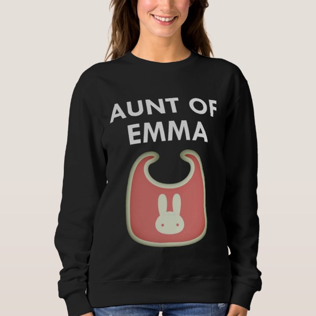 Aunt Baby Emma Newborn Girl Individual Sweatshirt (Front)