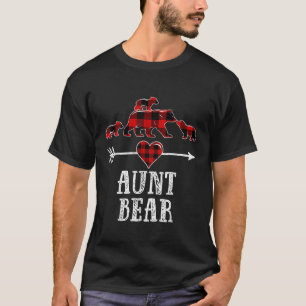 Aunt Bear 3 Cubs Shirt Christmas Aunt Bear Plaid P