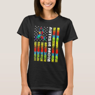 Aunt Bear Autism Awareness   Love Support Great Lo T-Shirt