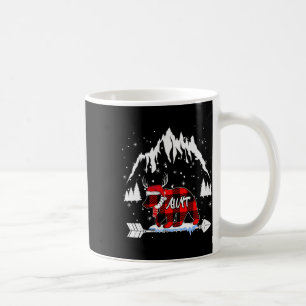 Aunt Bear Buffalo Plaid Christmas Funny Santa Hat  Coffee Mug